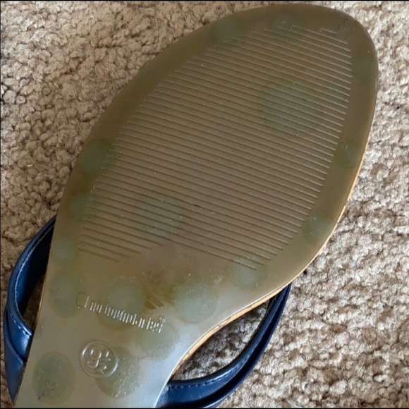 Navy and chestnut sandals - Picture 9 of 15